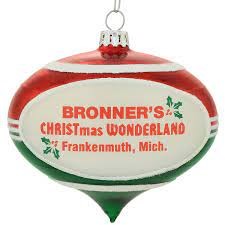 Bronner's Logo Red And Green Glass Form Ornament, 50% OFF